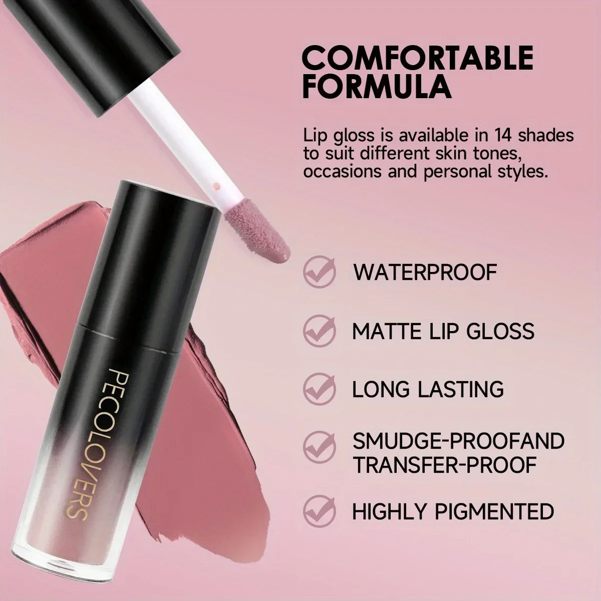 Waterproof Velvet Lipstick Lip Gloss Makeup Long Lasting Non-stick Cup Lip Tint Sexy Black Liquid Lip Stick