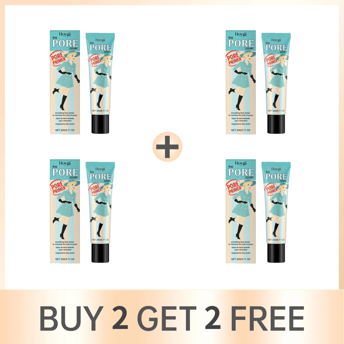 Pore Cover Primer Minimize Pores Oil Control Even Skin Tone Anti Acne Smoothing Waterproof Moisturizing Before Makeup