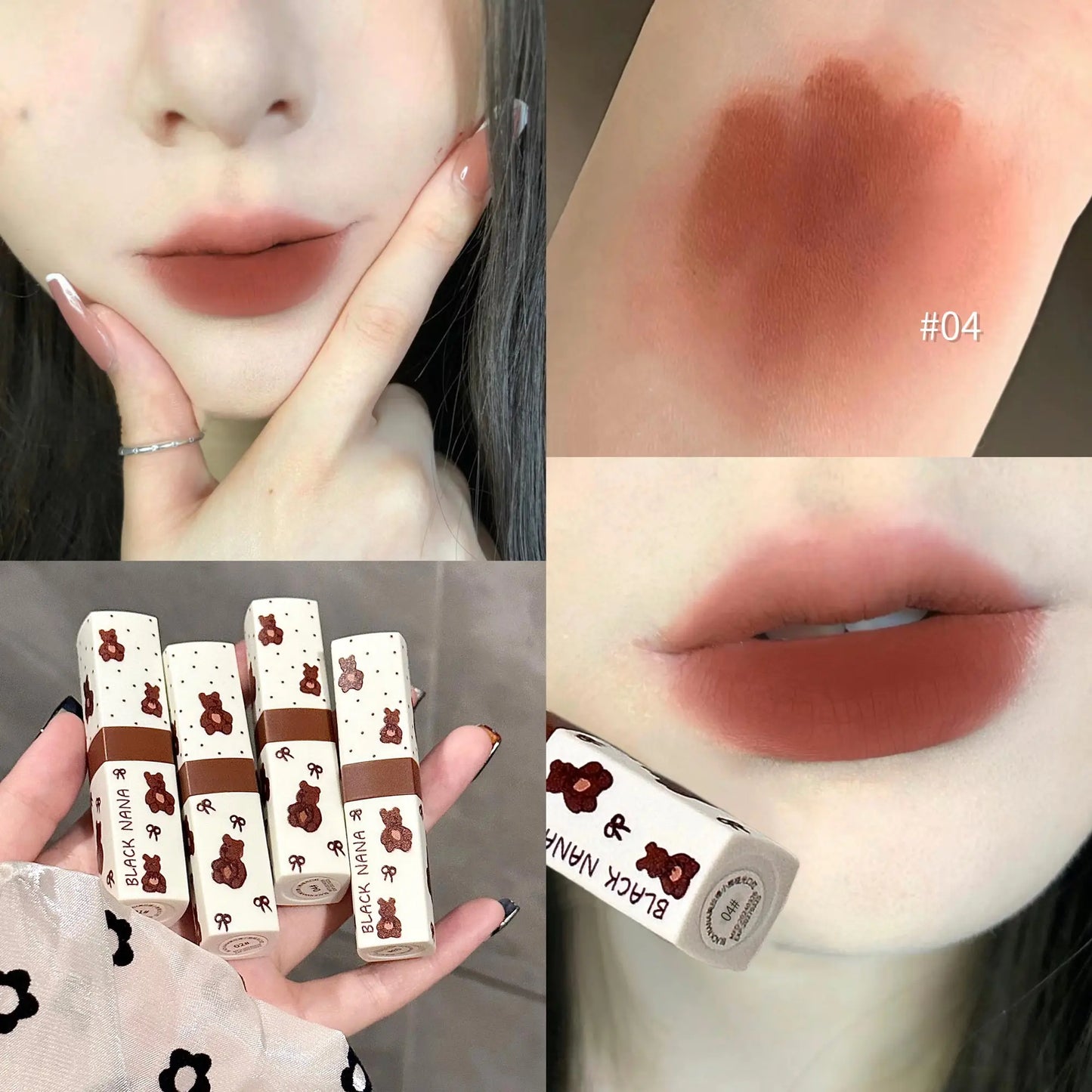 Matte Velvet Lipstick Cute Female Natural Lip Mud Student Party Waterproof and Long Lasting Lipgloss Beauty Makeup