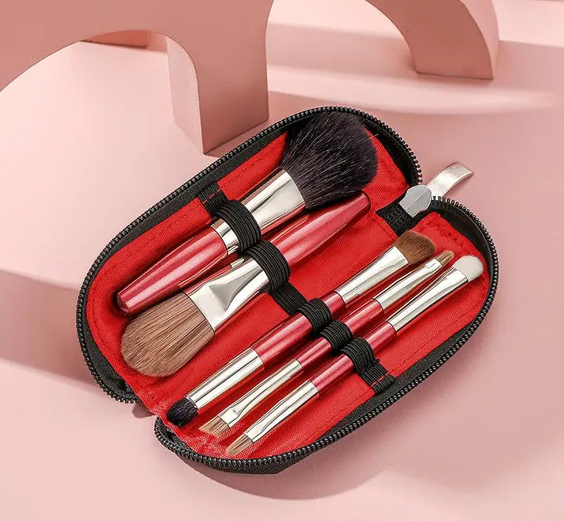 Mini Makeup Brushes Set Travel Friendly Professional Makeup Brush Set For Eyes Lips And Blush Application