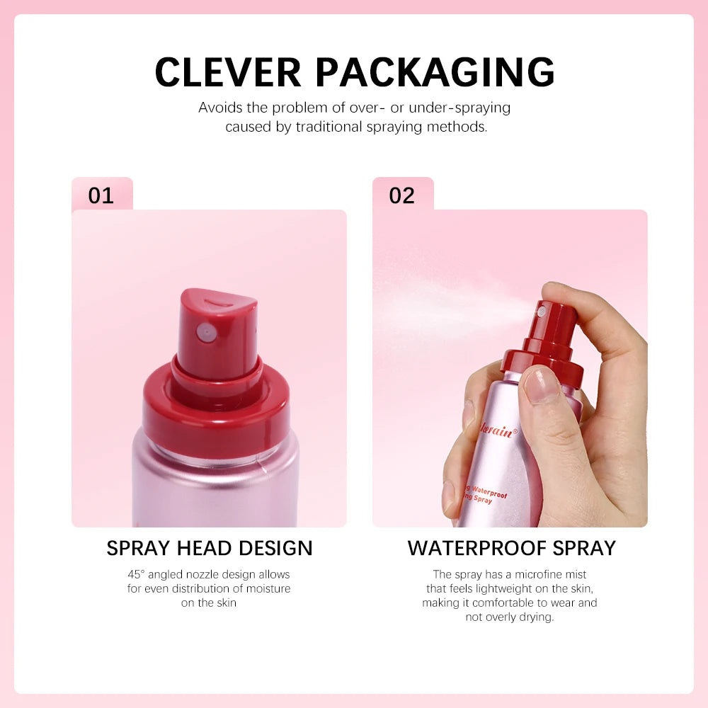 Lakerain Mattifying Waterproof Setting Spray Long-lasting Control Oil Waterproof Matte Finish Pore Tightening Makeup Fixer Spray