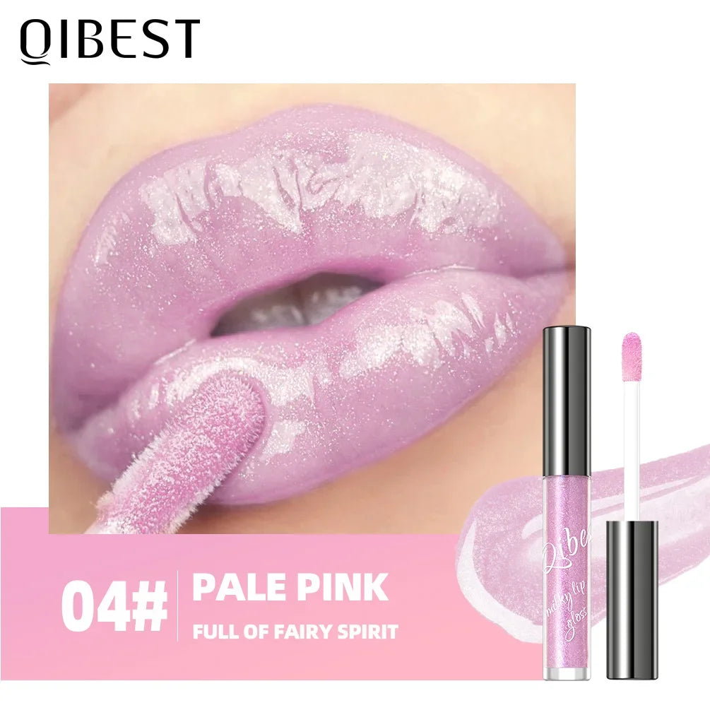 Qibest Lip Gloss 8-Colors Shimmering Lip Tint Moisturizing Hydratinglong-Lasting Shine Lip Stain Best-Selling Lip Gloss Makeup