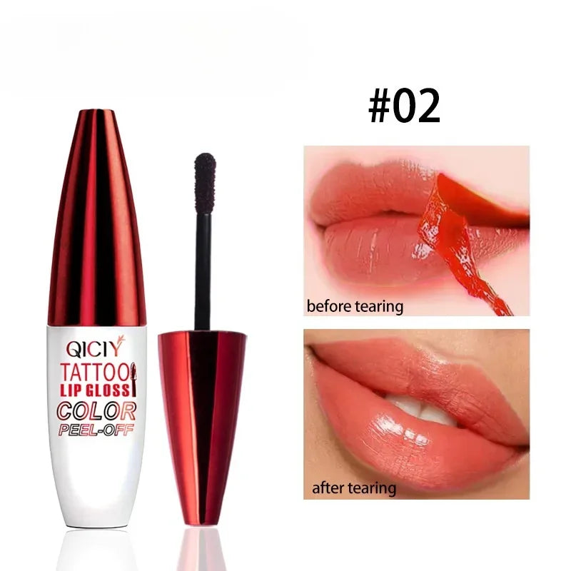 Matte Peel Off Liquid Lipstick Waterproof Longlasting Natural Lip Gloss Makeup Tattoo Non-stick Cup Moisturizing Makeup