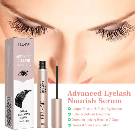 Eelhoe 3ml Eyelash Growth Serum Strengthen Eye Lash Curl Lengthening Makeup Enhancer  Lash Eyebrow Fuller Thicken Eyelash Serum