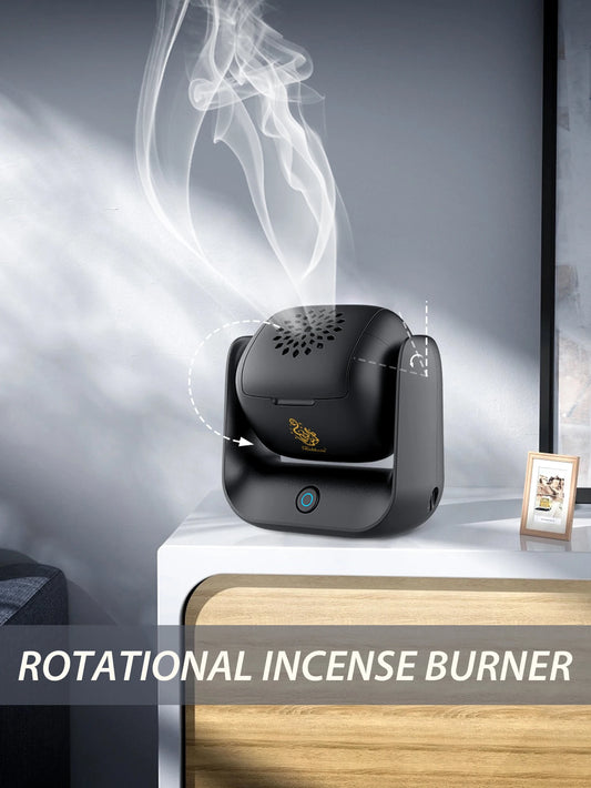 Luxury Rotatable Electric Incense Burner – USB Rechargeable Gift Set