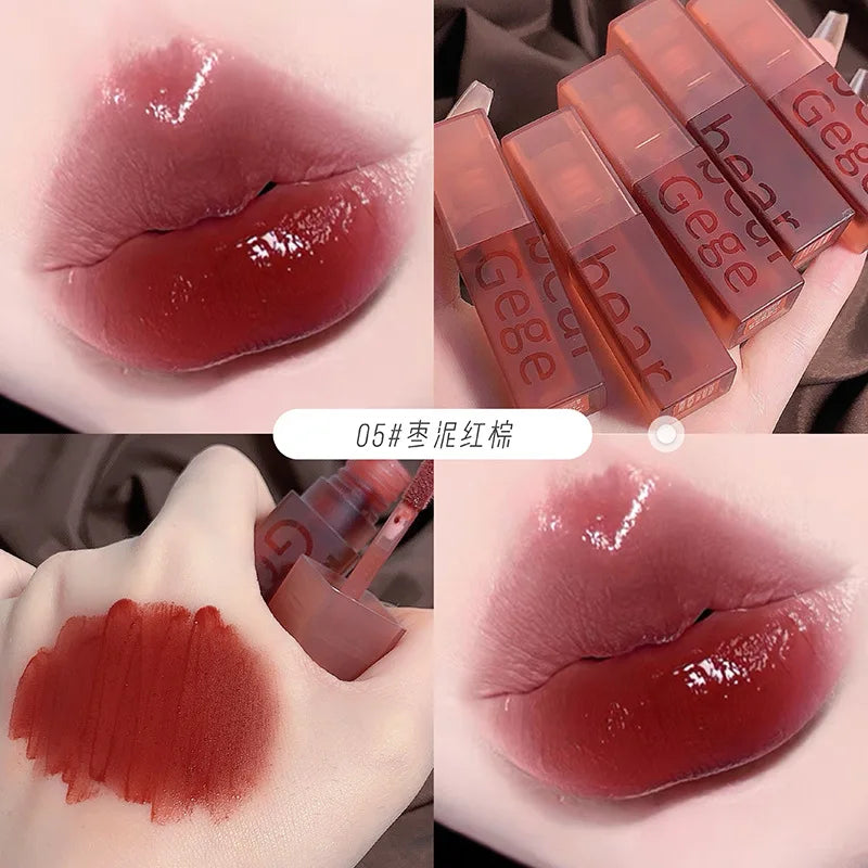 Gege Bear Velvet Lip Glaze Soft Mist Matte Long-Lasting Non-Fading Lipstick for Autumn And Winter