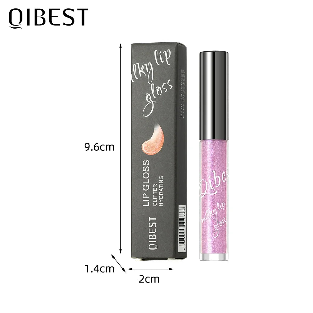 Qibest Lip Gloss 8-Colors Shimmering Lip Tint Moisturizing Hydratinglong-Lasting Shine Lip Stain Best-Selling Lip Gloss Makeup