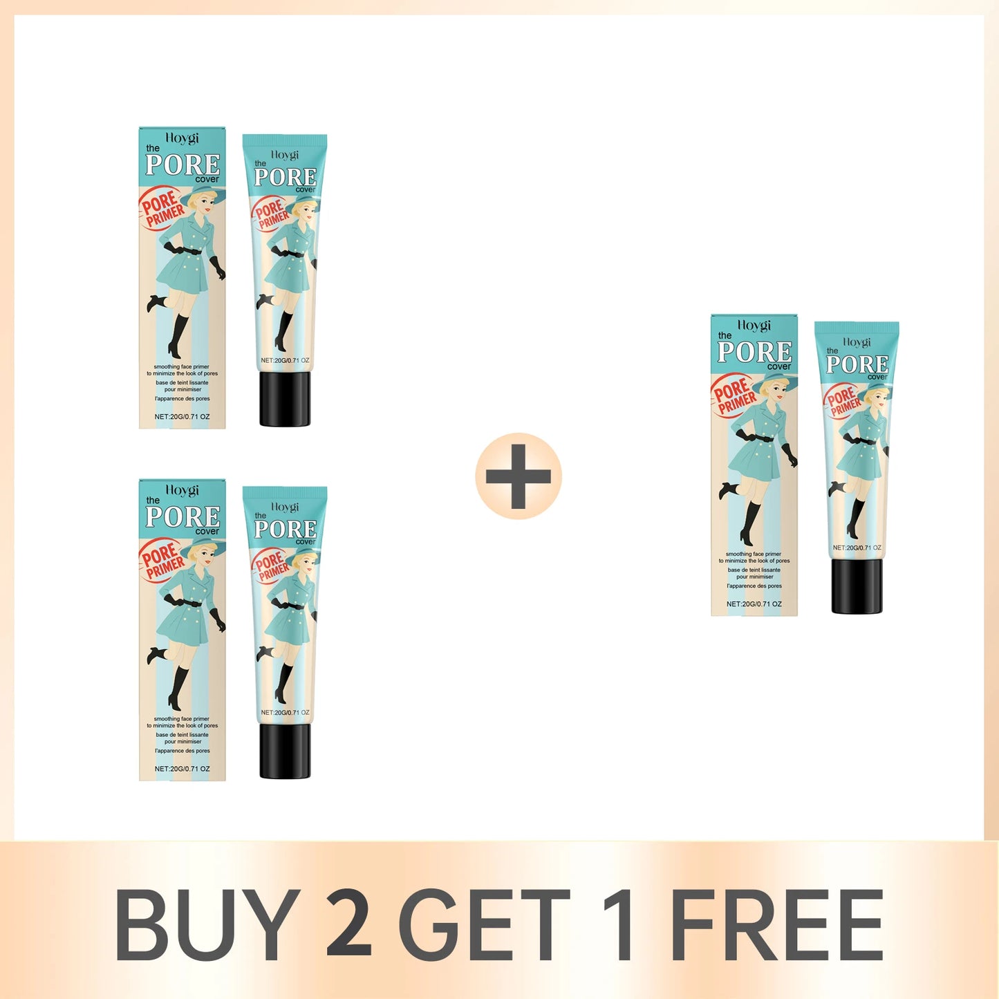 Pore Cover Primer Minimize Pores Oil Control Even Skin Tone Anti Acne Smoothing Waterproof Moisturizing Before Makeup