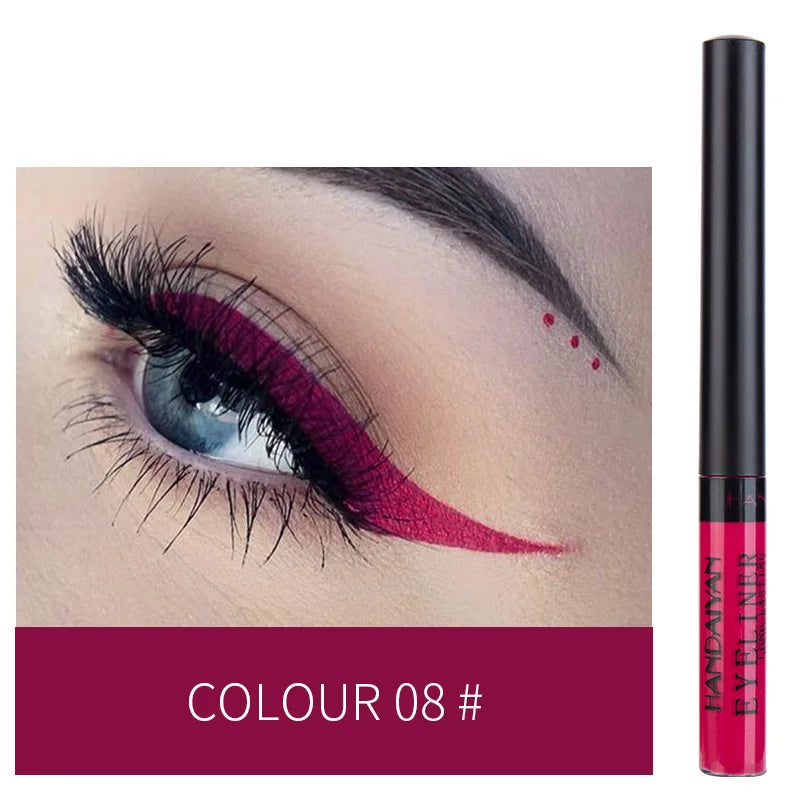 Neon UV Glow Eyeliner Pen Waterproof Matte Liquid Color Eye Liner Pencil Vibrant Yellow Red Purple Makeup Cosmetic