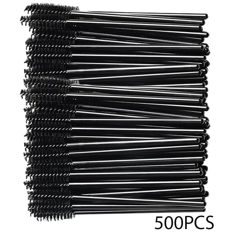 500/1000PCS Eyelashes Brushes Set Wholesaler Lash Mascara Brush For Lashes Extension Eyebrow Wands Applicator Makeup Tools