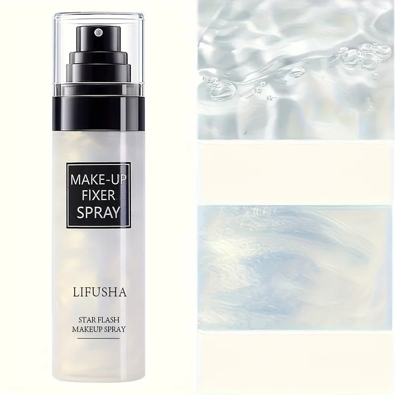 Star Flash Quicksand Makeup Setting Spray,Long-Lasting Makeup Fixer,Matte & Dewy Finish,Oil Control & Hydrating Waterproof