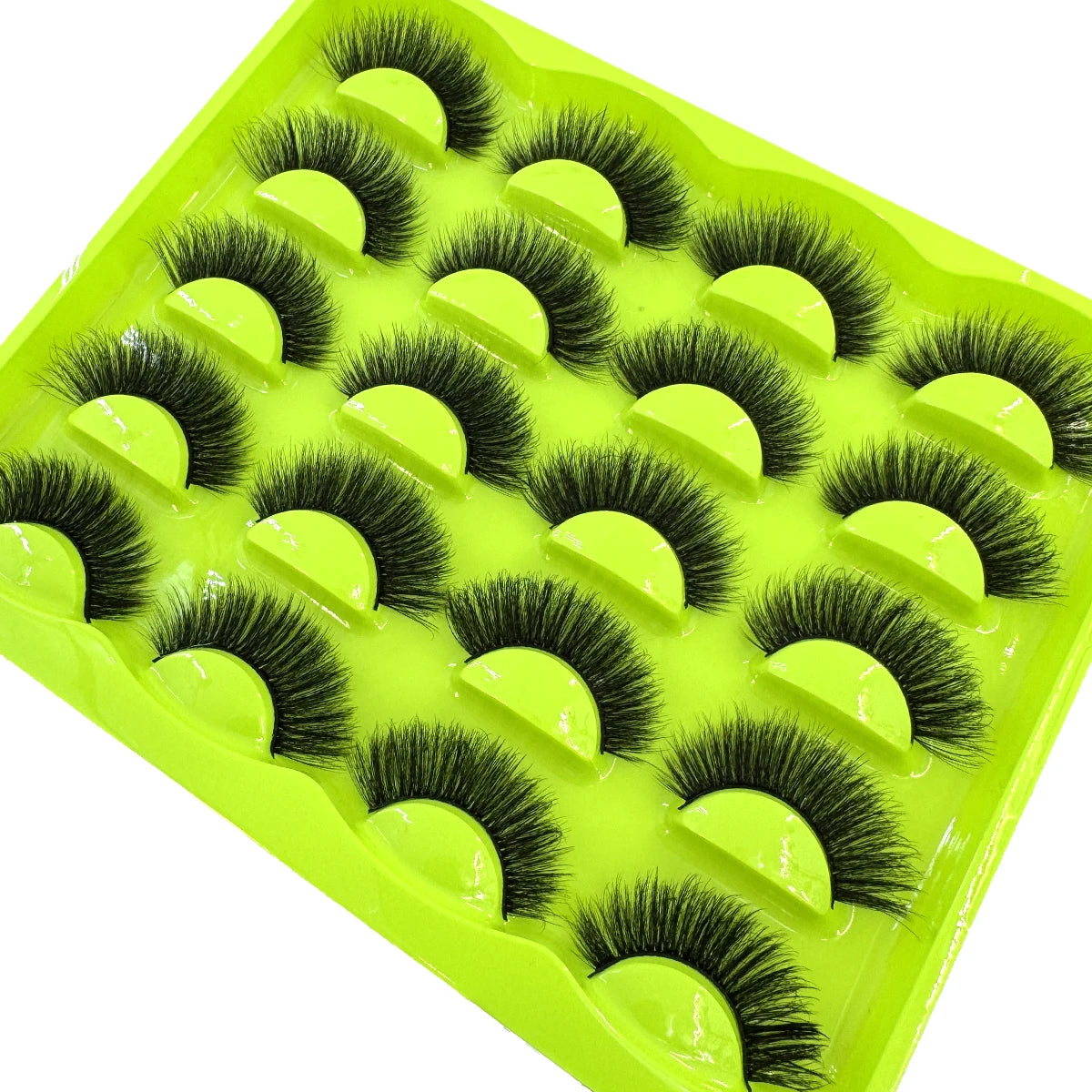 New 10 Pairs 3D Faux Mink Lashes Wispy Fluffy 25MM False Eyelashes Thick Volume Dramatic Cat Eye Lashes Long Strip Wispy Makeup