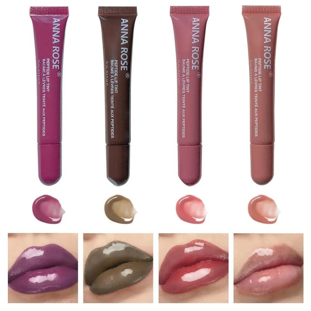 Miiror Glass Lip Glaze Jelly Oil: 1/4 Pcs Long Lasting Waterproof, Moisturizing Lip Serum for Lip Care