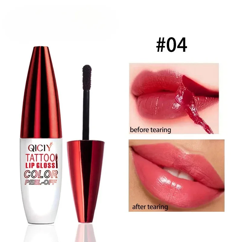 Matte Peel Off Liquid Lipstick Waterproof Longlasting Natural Lip Gloss Makeup Tattoo Non-stick Cup Moisturizing Makeup