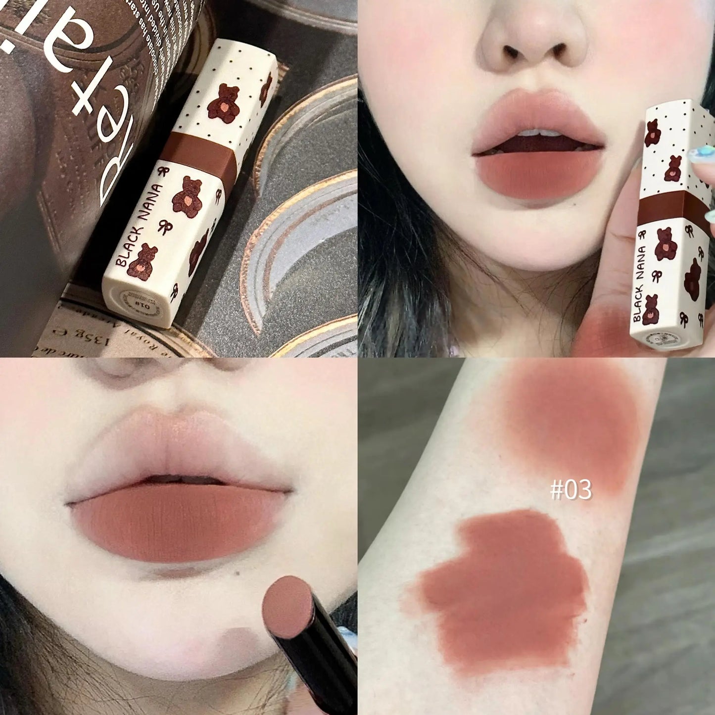 Matte Velvet Lipstick Cute Female Natural Lip Mud Student Party Waterproof and Long Lasting Lipgloss Beauty Makeup