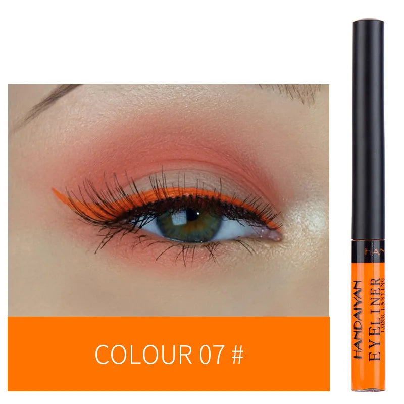 Neon UV Glow Eyeliner Pen Waterproof Matte Liquid Color Eye Liner Pencil Vibrant Yellow Red Purple Makeup Cosmetic