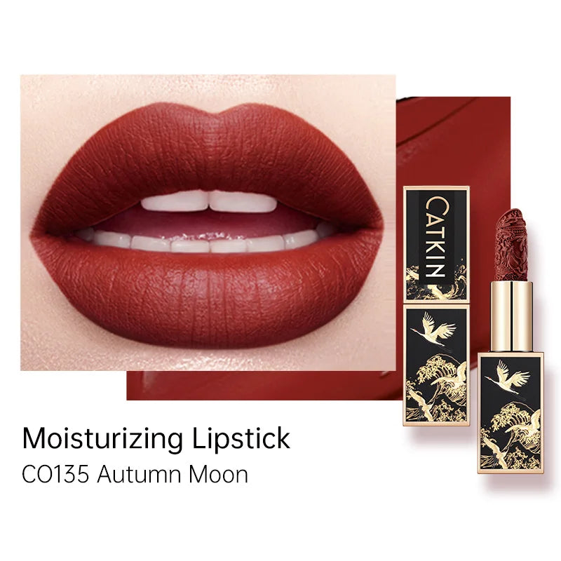 CATKIN Makeup Velvet Matte Lipstick, Hydrating Satin Long Lasting lipstick with Smooth and Creamy Texture
