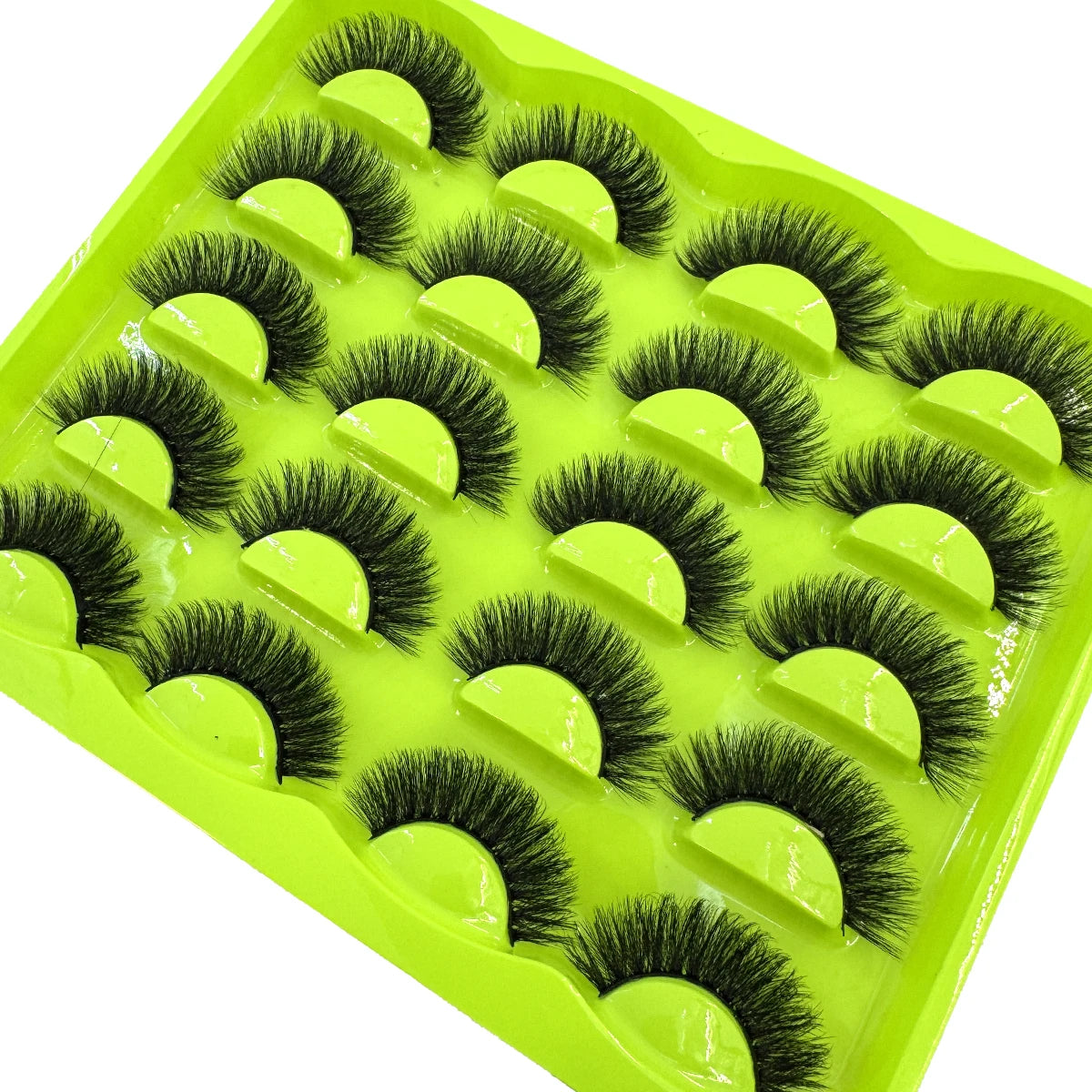 New 10 Pairs 3D Faux Mink Lashes Wispy Fluffy 25MM False Eyelashes Thick Volume Dramatic Cat Eye Lashes Long Strip Wispy Makeup