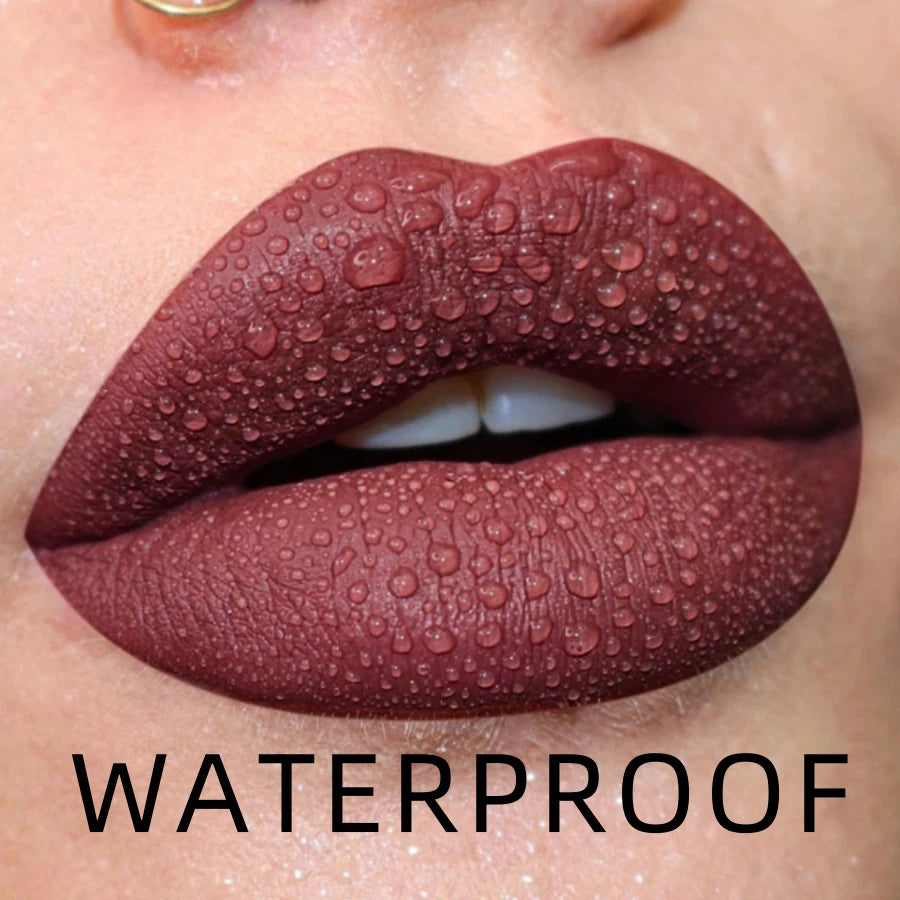 19 Colors Non-stick cup Velvet Satin Gloss Lip Glaze Liquid Matte Lipstick Waterproof Lip Tint Makeup for Women Gift Lip Cosmeti