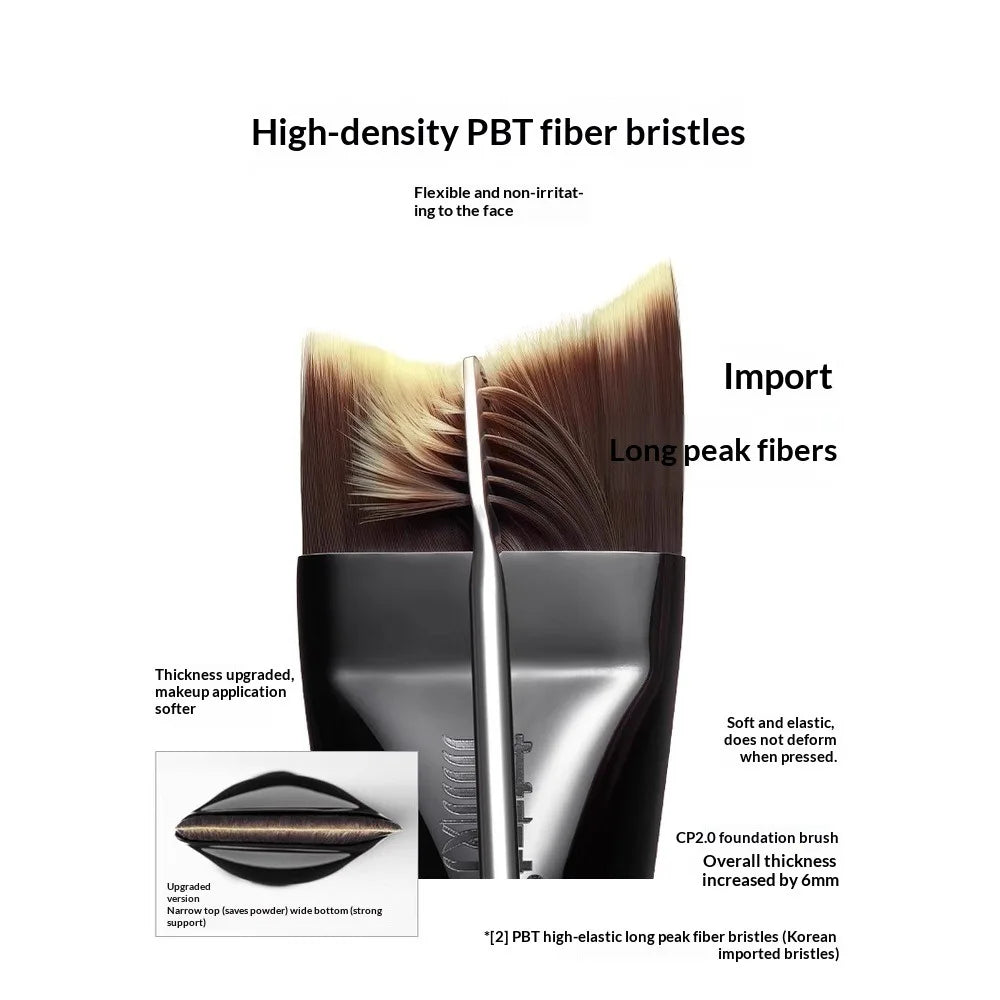 LISHU L-Shaped Foundation Brush Ultra Thin Curved Makeup Brush Seamless Liquid Concealer Blending Brush Professional Makeup Tool