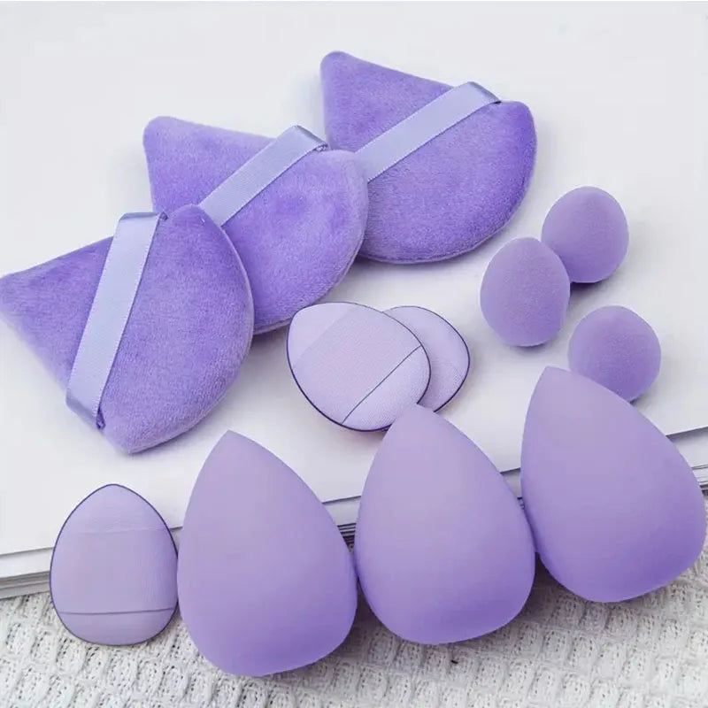 12pcs Makeup Sponges Multicolor Kit Makeup Blender Beauty Blenders Sponges Accessories Women Makeup Tools HZFP03