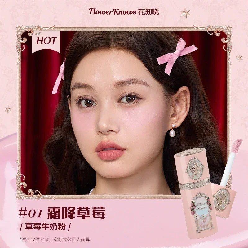 Flower Knows Strawberry Cupid Collection Liquid Blush Makeup for Cheeks Matte Finish Face Blushes Cream For Healthy Natural