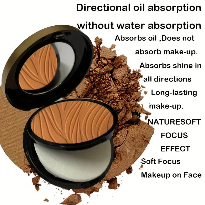6-Color Matte Waterproof Oil-Control Face Powder Full-Coverage Concealer & Contour Fine Texture No Fly Long-Lasting Makeup