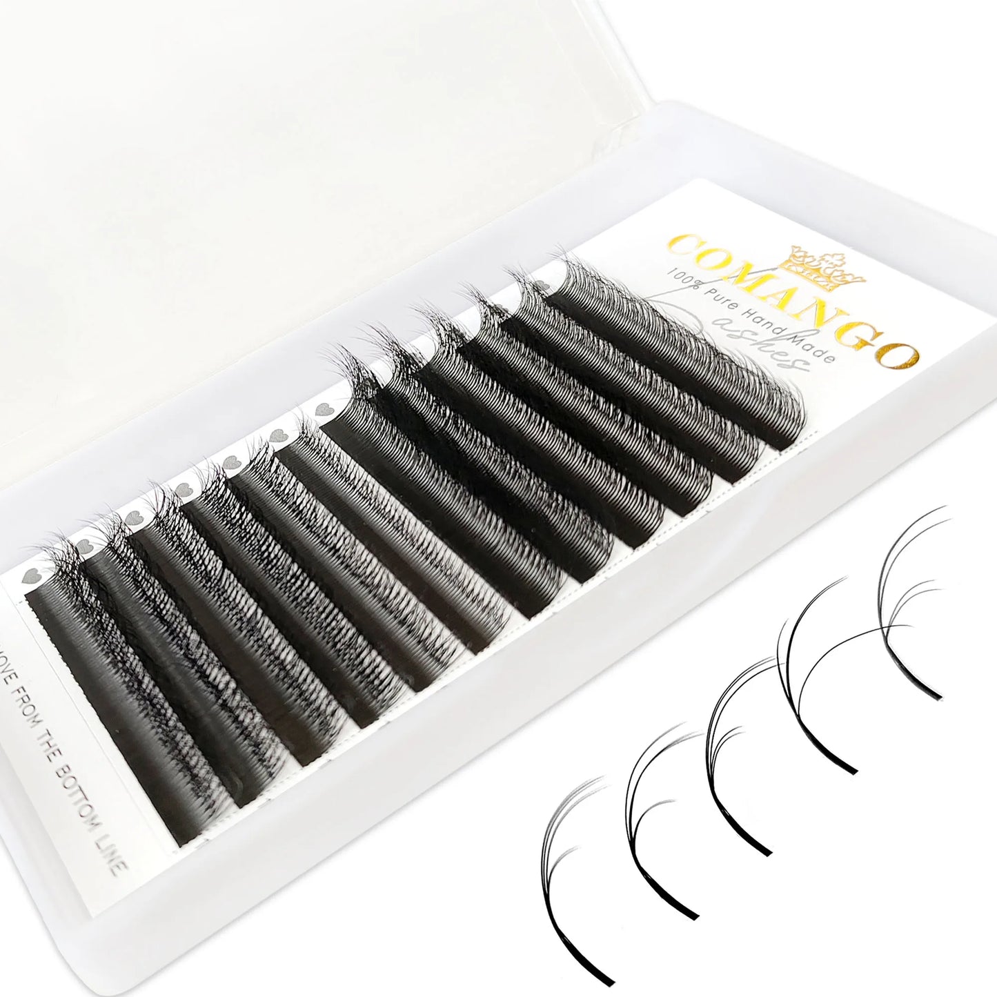 Fox 5D YY Shaped Eyelashes Extension 8-13Mix New Style Matte Black Natural Fox Lashes High Quality Make-up Eyelashes