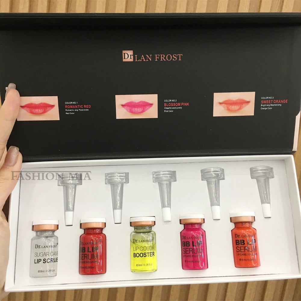 BB Lips Ampoule Serum Starter Kit Semi-Permanent BB Lip Gloss Tinted Pigment Lasting Moisturizing For Lip Care Glow
