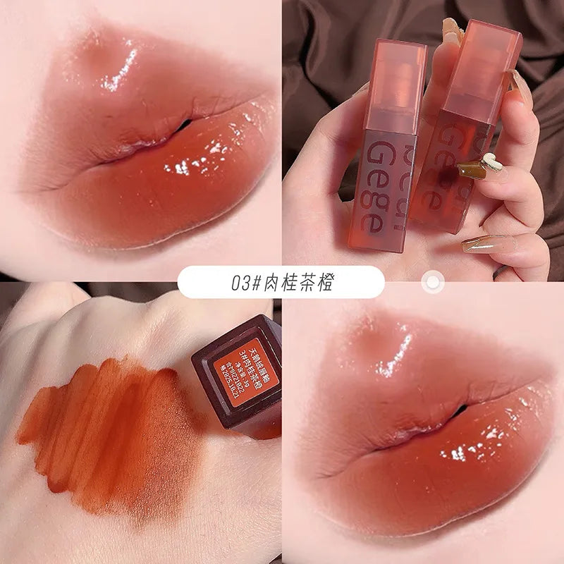 Gege Bear Velvet Lip Glaze Soft Mist Matte Long-Lasting Non-Fading Lipstick for Autumn And Winter