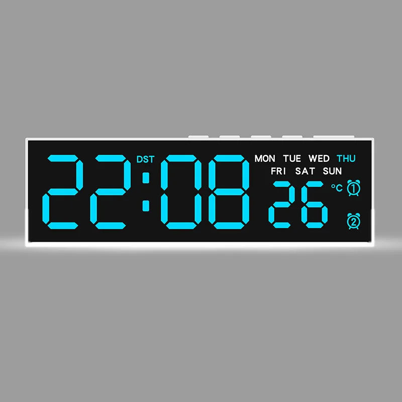 Modern Digital LED Alarm Clock – Smart Mood Light & Temp Display