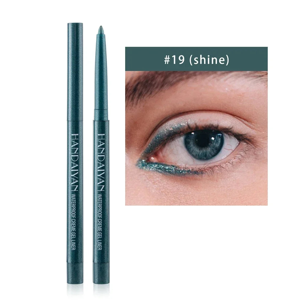 Matte Colorful Eye Liner Pen Cream 20 Colors Eyeliner Gel Pencils Option Easy To Wear Make Up Cosmetics White Yellow Blue Purple