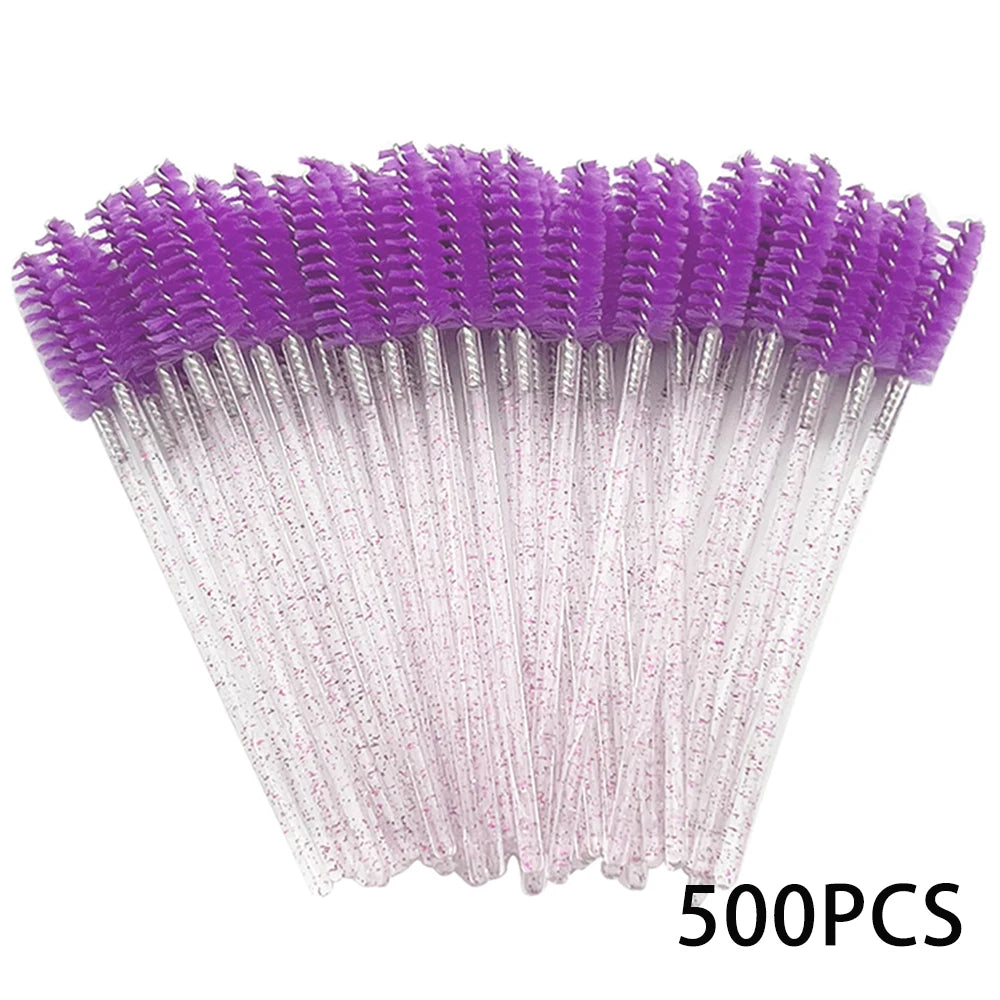 500/1000PCS Eyelashes Brushes Set Wholesaler Lash Mascara Brush For Lashes Extension Eyebrow Wands Applicator Makeup Tools