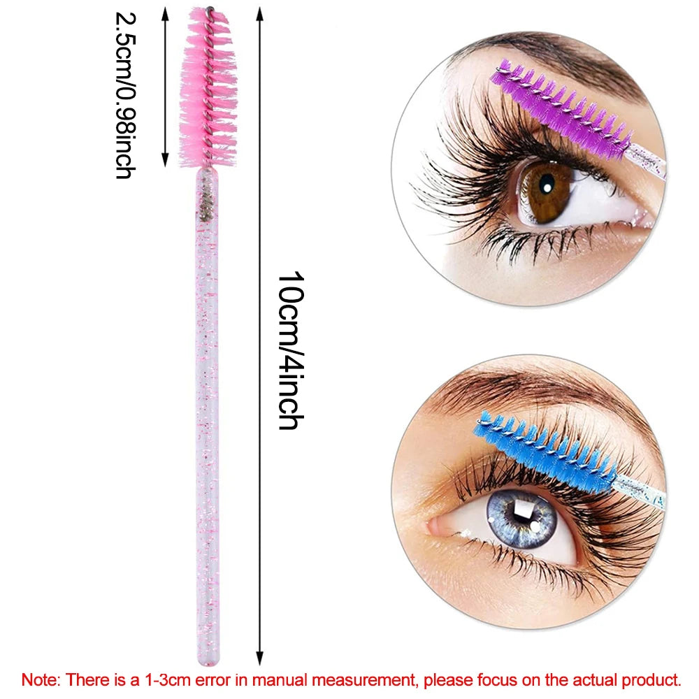 500/1000PCS Eyelashes Brushes Set Wholesaler Lash Mascara Brush For Lashes Extension Eyebrow Wands Applicator Makeup Tools