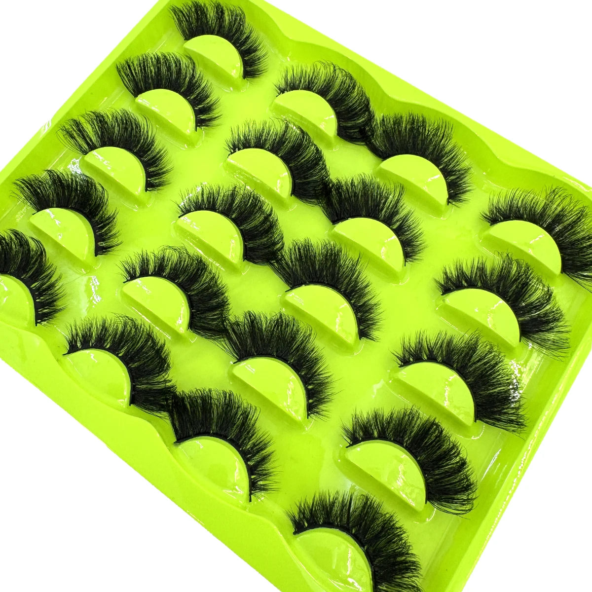 New 10 Pairs 3D Faux Mink Lashes Wispy Fluffy 25MM False Eyelashes Thick Volume Dramatic Cat Eye Lashes Long Strip Wispy Makeup