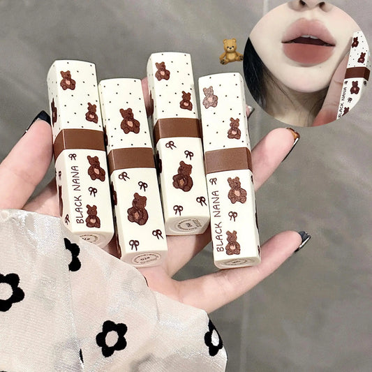 Matte Velvet Lipstick Cute Female Natural Lip Mud Student Party Waterproof and Long Lasting Lipgloss Beauty Makeup