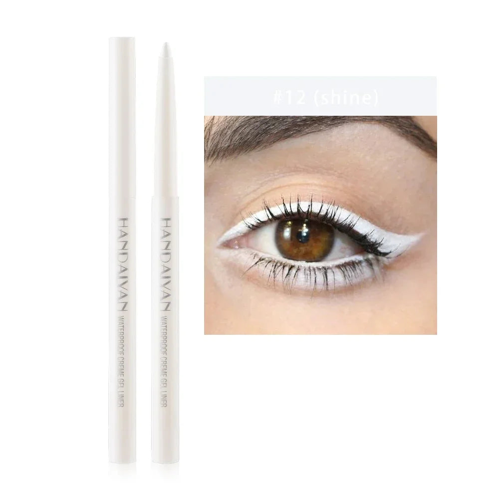 Matte Colorful Eye Liner Pen Cream 20 Colors Eyeliner Gel Pencils Option Easy To Wear Make Up Cosmetics White Yellow Blue Purple