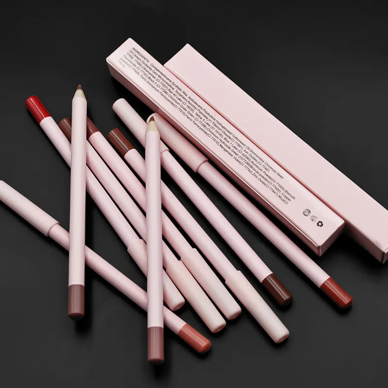 Wholesale Lip Liner Private Label Vegan Waterproof Long Lasting Cruelty Free Dark Brow Lip Pencil Custom Logo Lipliner Matte