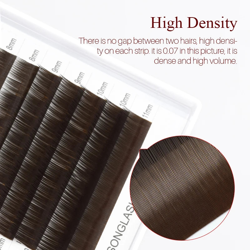 Song Lashes I Curly Eyebrow Extensions 12 Lines Per Piece Korean PBT Material Various Colors Soft and Resemble to Human Hairs