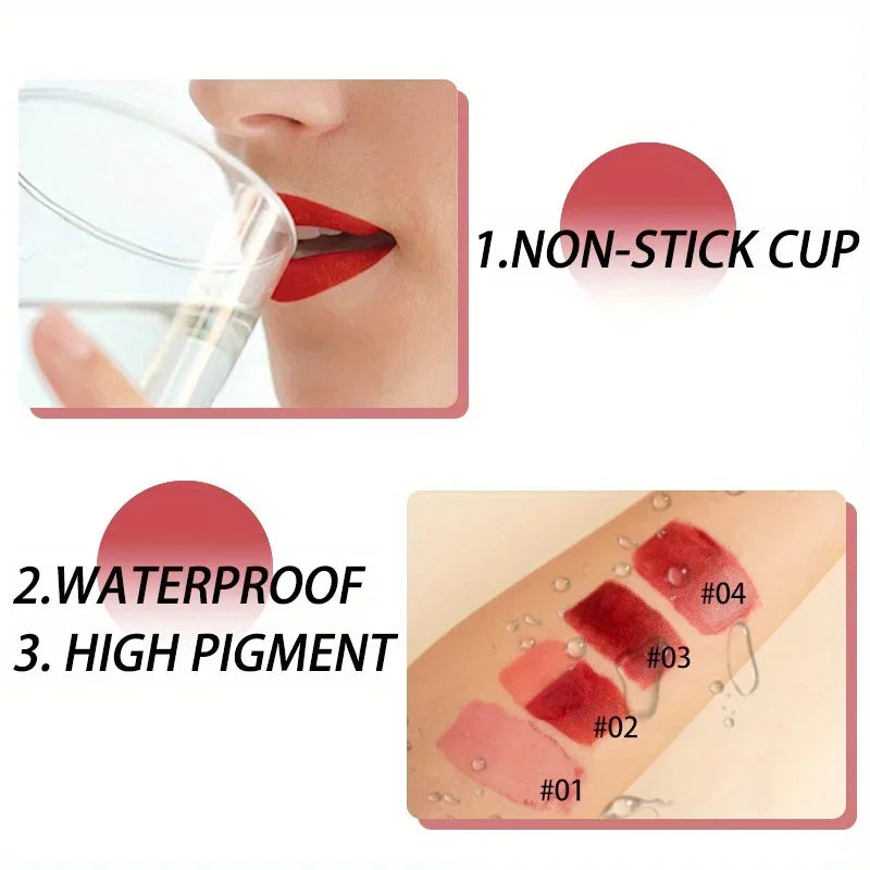 Matte Peel Off Liquid Lipstick Waterproof Longlasting Natural Lip Gloss Makeup Tattoo Non-stick Cup Moisturizing Makeup