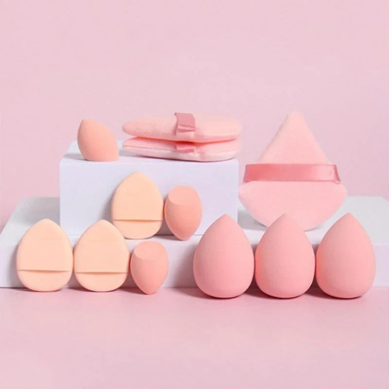 12pcs Makeup Sponges Multicolor Kit Makeup Blender Beauty Blenders Sponges Accessories Women Makeup Tools HZFP03