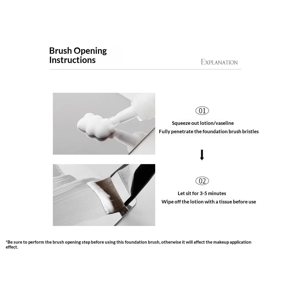 LISHU L-Shaped Foundation Brush Ultra Thin Curved Makeup Brush Seamless Liquid Concealer Blending Brush Professional Makeup Tool