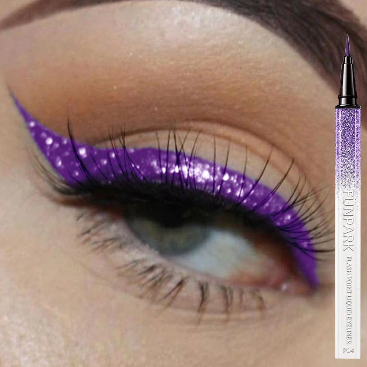 6 Color Diamond Shiny Eye Liner Eyeshadow Waterproof Quick-dry Silver Gold Metellic Pearlescent Liquid Eyeliner Makeup Gilfts