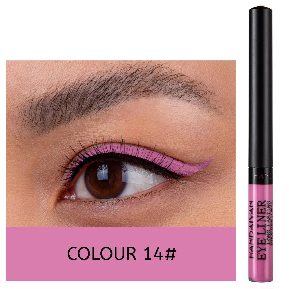 Neon UV Glow Eyeliner Pen Waterproof Matte Liquid Color Eye Liner Pencil Vibrant Yellow Red Purple Makeup Cosmetic
