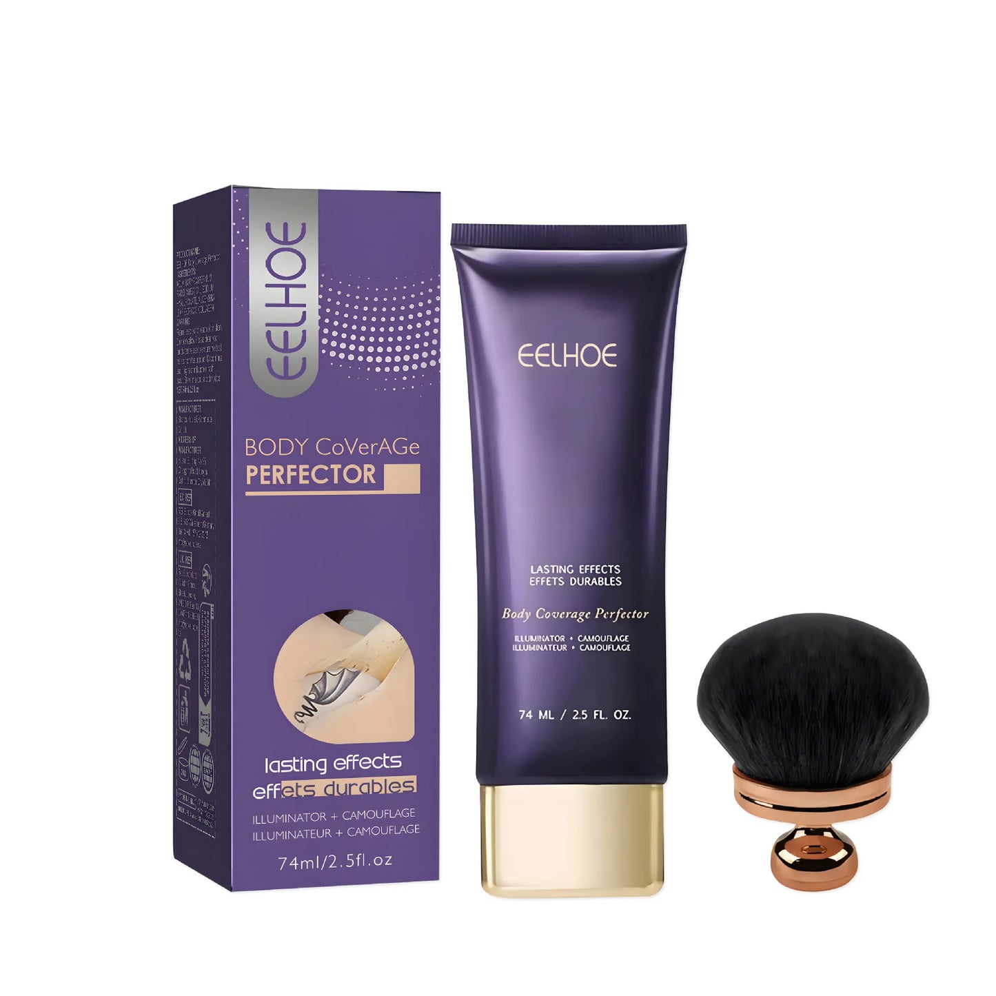 EELHOE Body Concealer Full Coverage Covering Tattoo Sweatproof Waterproof Body Foundation Body Coverage Perfector Makeup 74g