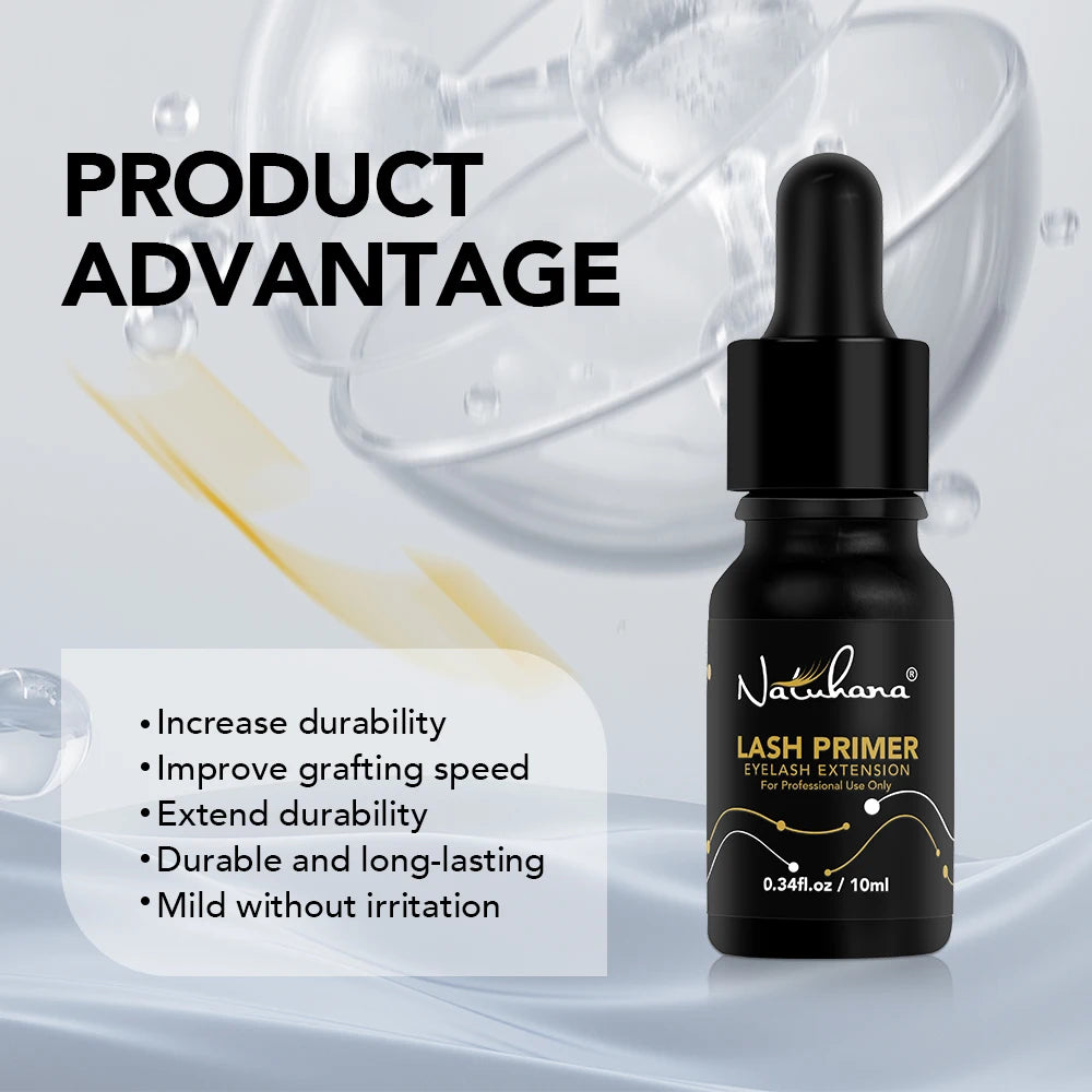 NATUHANA  Eyelash Extension Primer for Lash Application Extend Time Adhesive Bonding Strength False Lashers Fixing Agent Glue