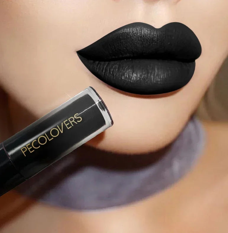 Waterproof Velvet Lipstick Lip Gloss Makeup Long Lasting Non-stick Cup Lip Tint Sexy Black Liquid Lip Stick