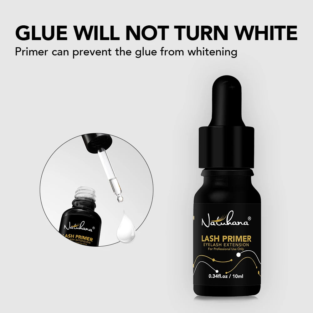 NATUHANA  Eyelash Extension Primer for Lash Application Extend Time Adhesive Bonding Strength False Lashers Fixing Agent Glue