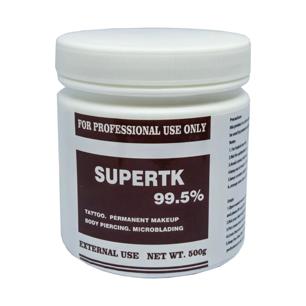 New 99.5% Supertk Tattoo Cream Before Permanent Makeup Microblading Piercing Face Beauty Auxiliary Cream 500g