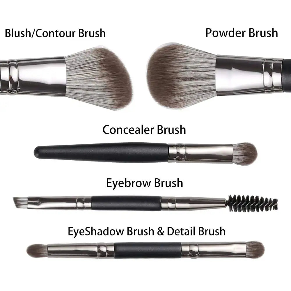 Mini Makeup Brushes Set Travel Friendly Professional Makeup Brush Set For Eyes Lips And Blush Application